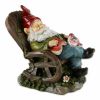 Accent Plus Solar Light-Up Rocking Chair Nap Garden Gnome