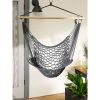 Accent Plus Recycled Cotton Swinging Hammock Chair - Gray