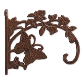 Accent Plus Cast Iron Plant Hanging Bracket Hook - Butterfly