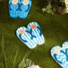 Accent Plus Cement Flip Flops Stepping Stone - Starfish