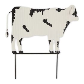 Accent Plus Corrugated Metal Garden Stake - Cow