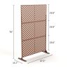 6.5 ft. H x 4 ft. W Outdoor Laser Cut Metal Privacy Screen, 24"*48"*3 panels