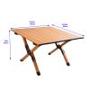 Portable Folding Picnic Table for Camping;  Rollable Aluminum Alloy Table Top with Folding Solid X-shaped Frame and Handbag for Outside Cooking Outdoo