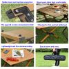 Portable Folding Picnic Table for Camping;  Rollable Aluminum Alloy Table Top with Folding Solid X-shaped Frame and Handbag for Outside Cooking Outdoo